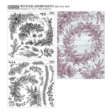 Winter Adornment IOD Stamp 2 Sheets Sheet (12″X12″) *LIMITED EDITION*