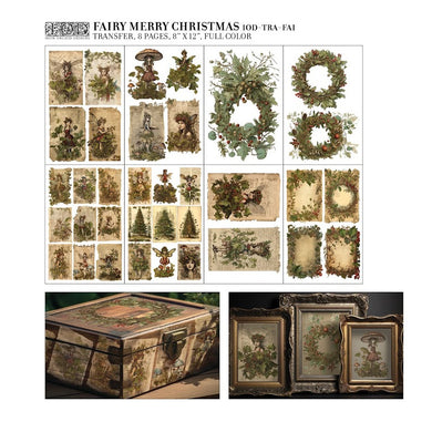 Fairy Merry Christmas IOD Image Transfer(8″X12 PAD-8 SHEETS ) *LIMITED EDITION*