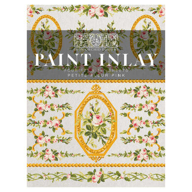 Petite Fleur Pink IOD Paint Inlay (12″X16″ PAD-4 SHEETS ) LIMITED EDITION
