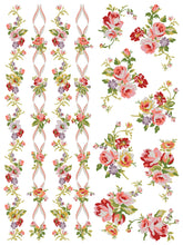 Ditsy Blooms IOD Paint Inlay (12"x16" pad-8 sheets) LIMITED EDITION