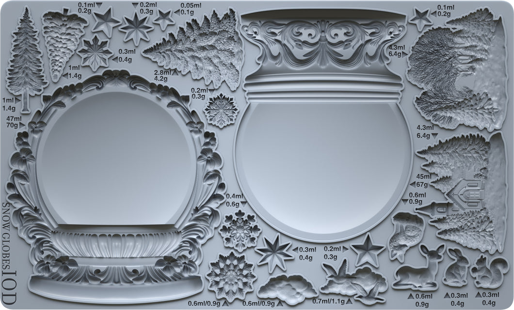 Snow Globes IOD Decor Mould (6