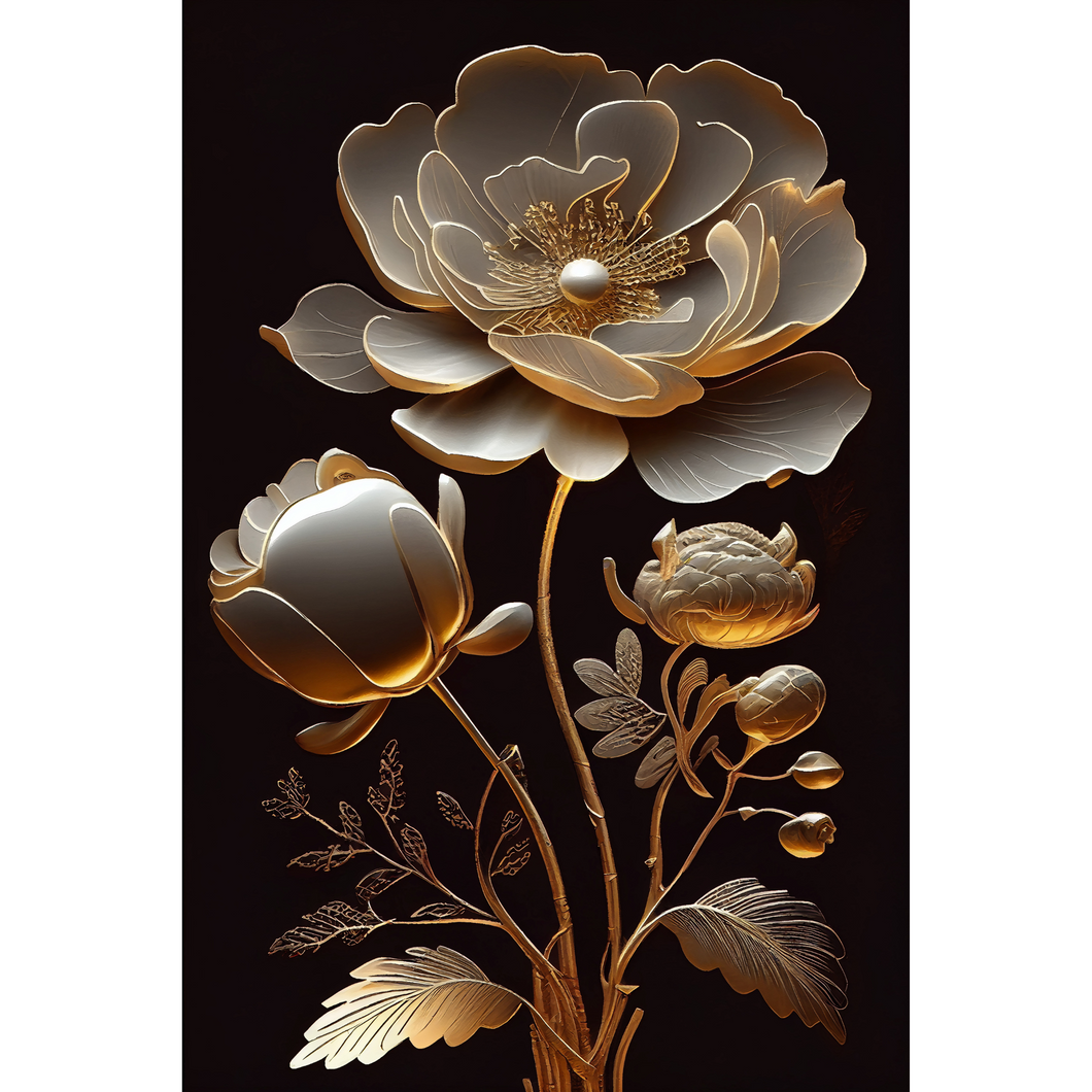Golden Bloom 2 MINT Decoupage Paper