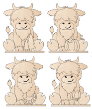 Highland Cow Sitter - Interchangeable Wood Kit