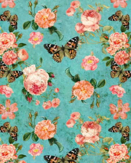 Patina Roses Decoupage Paper