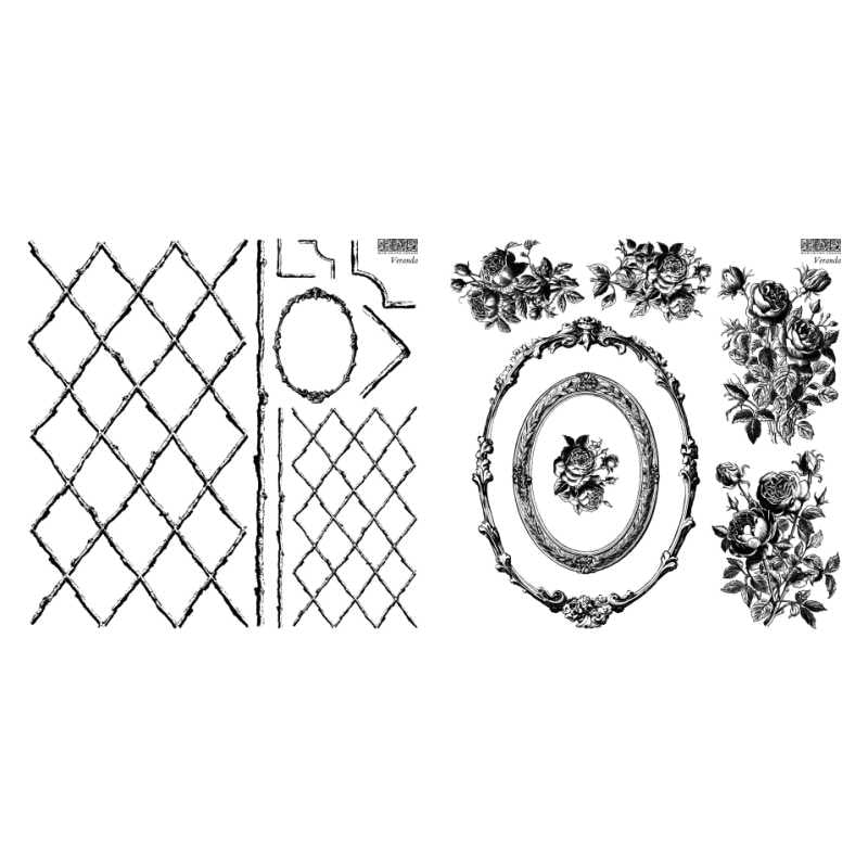 Veranda IOD Stamp Set Of 2 Sheets (12″X12″ EACH)