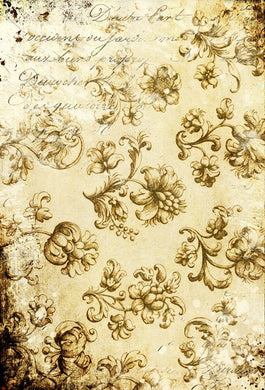 Distressed Grungy Floral Decoupage Paper