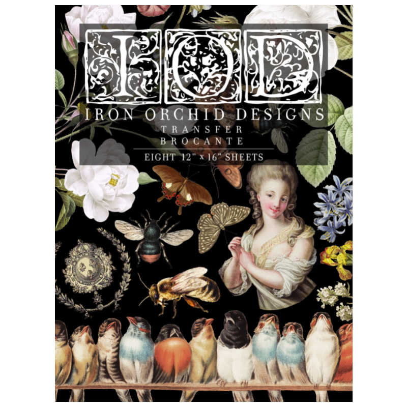 Brocante IOD Image Transfer(12″X16″ PAD-8 SHEETS )