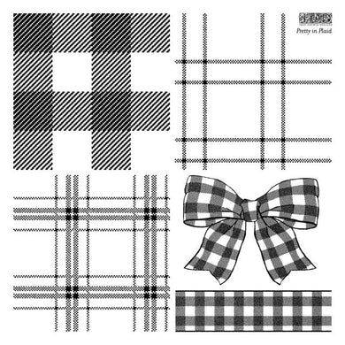 Pretty In Plaid IOD Decor Stamp (12″X12″)