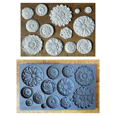 Rosettes IOD Decor Mould (6″X10″)