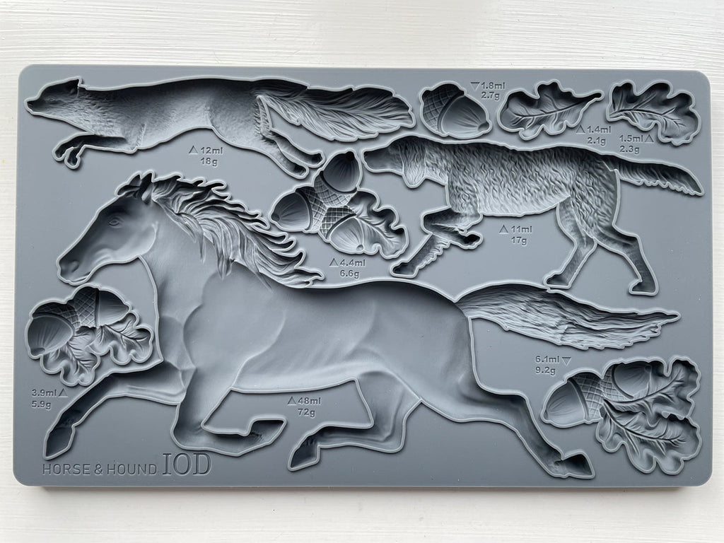 Horse Hound IOD Decor Mould 6 X10 Raggs to Riches