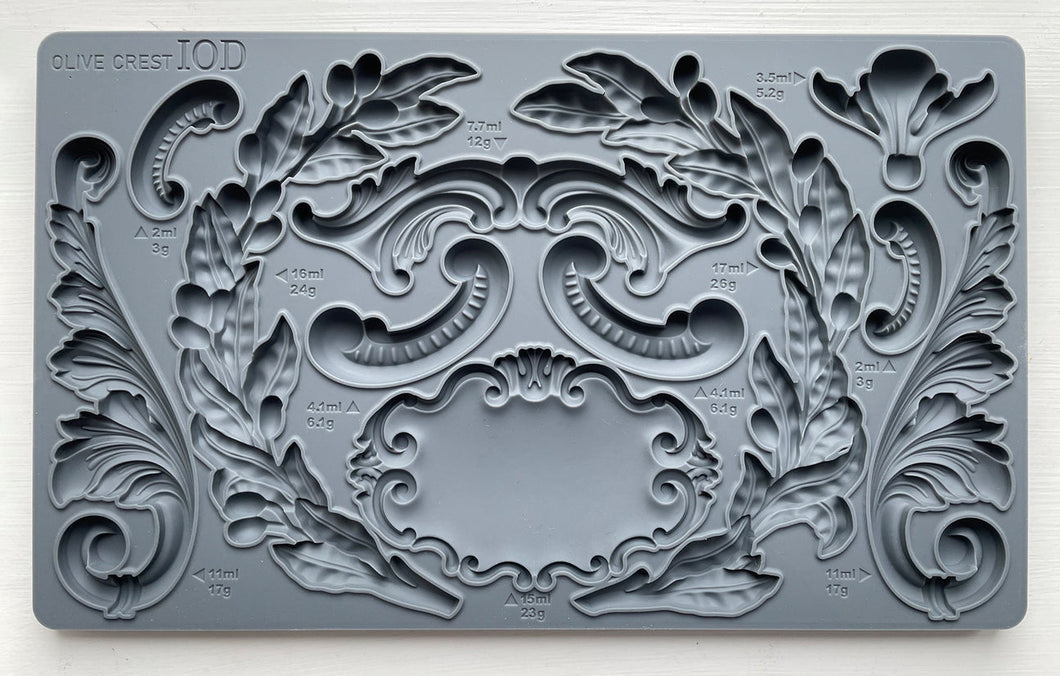 Olive Crest IOD Decor Mould (6″X10″)