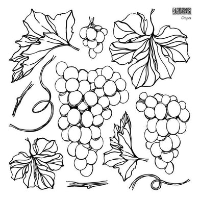 Grapes IOD Decor Stamp (12″X12″) with Masks