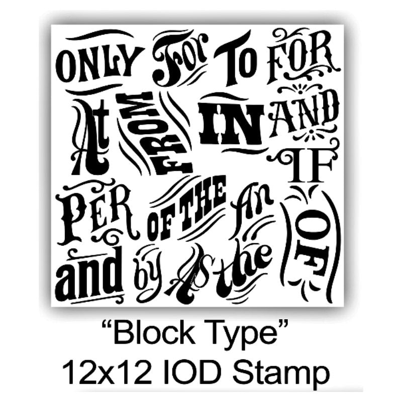 Block Type  IOD Decor Stamp (12″X12″)