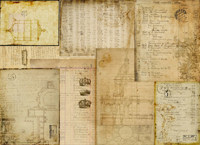 Warm Typography Decoupage Paper