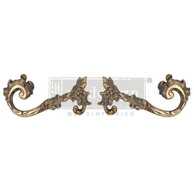 Kacha Decor Metal Pulls – Enchanté – 2 pcs, 4.7″x2.1″ + 4 screws