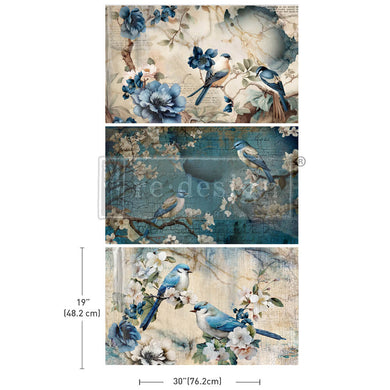 Decoupage Decor Tissue Paper Pack – Sapphire Wings – 3 sheets