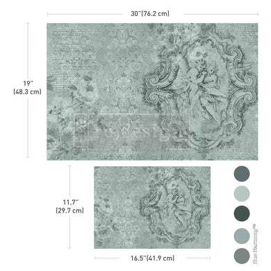 A3 Decoupage Fiber – Jardin de Chérubins – Double Delight Decoupage - 2 Sheets