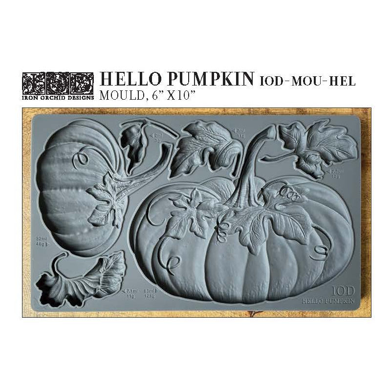 Hello Pumpkin IOD Decor Mould (6″X10″)