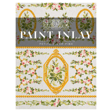 Petite Fleur Pink IOD Paint Inlay (12″X16″ PAD-4 SHEETS ) LIMITED EDITION