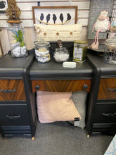 Black Dressing Table with Mirror
