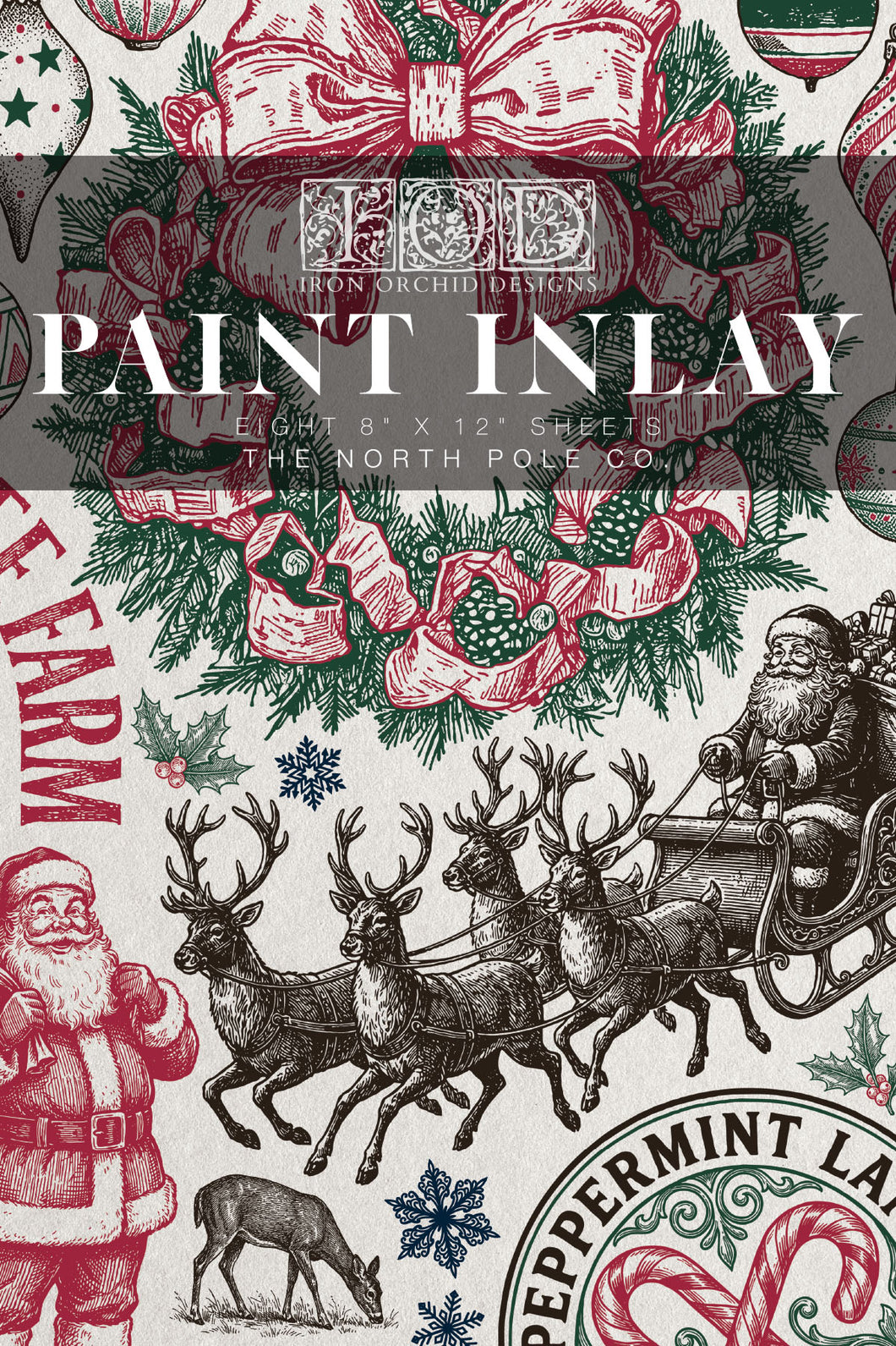 The North Pole Co IOD Paint Inlay  (8″X12″ 8 SHEET PAD)