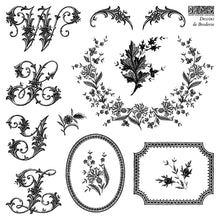 Dessins de Broderie IOD Stamp (Four Sheets 6"x6" each)