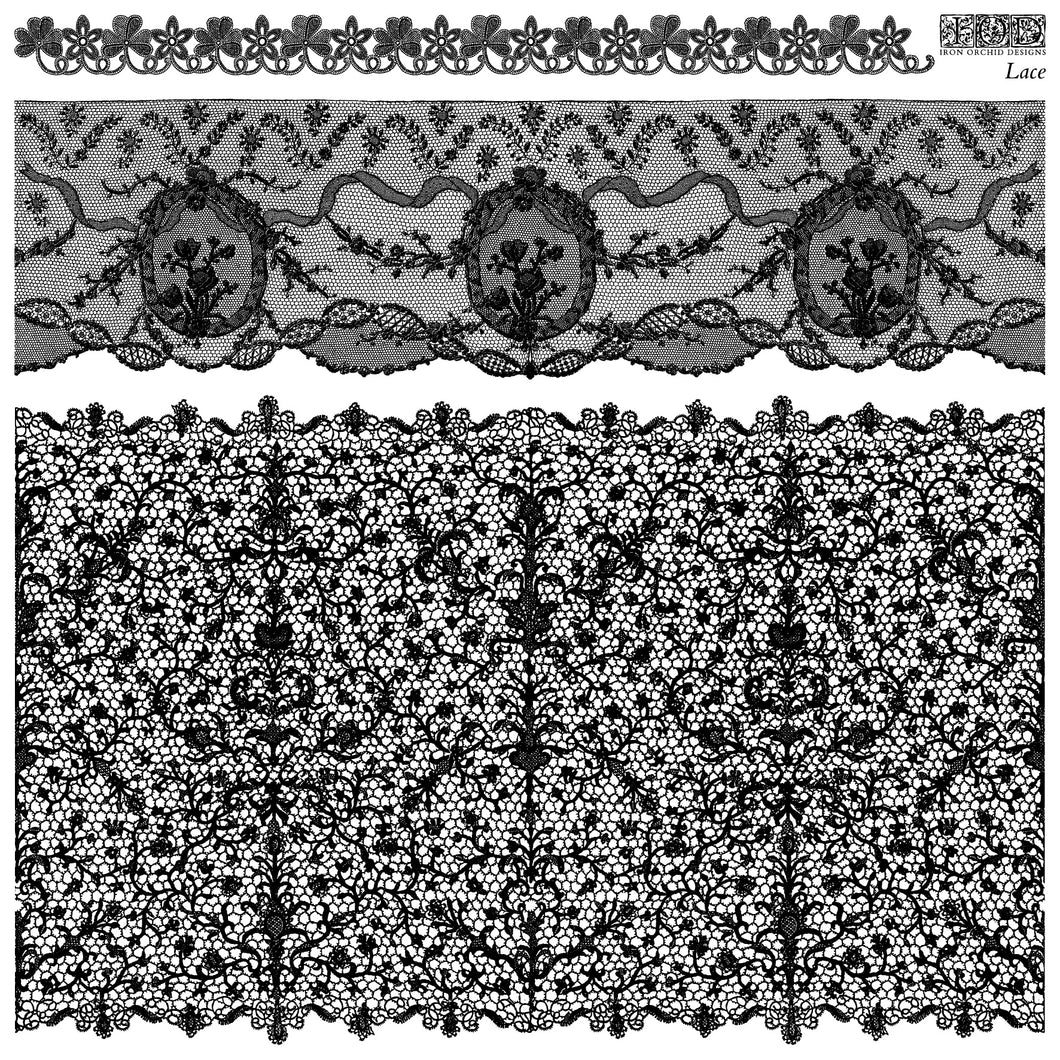 Lace IOD Decor Stamp (Single Sheet 12″x12″)