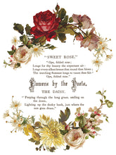 Flowers by the Poets. IOD Transfer (12"x16" pad-8 sheets)