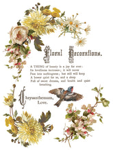 Flowers by the Poets. IOD Transfer (12"x16" pad-8 sheets)