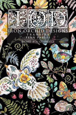Fern Fables IOD Transfer (8″x12″ pad-8 sheets )