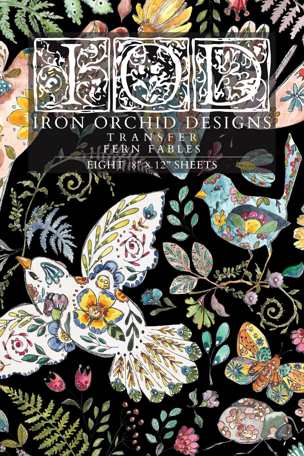 Fern Fables IOD Transfer (8″x12″ pad-8 sheets )