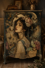 Moonflower - Mint Decoupage Paper