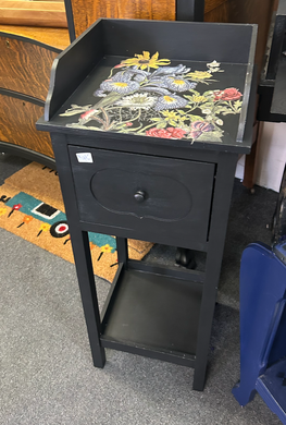 Small Black Floral Table