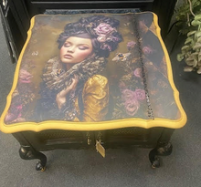 Black Table with Lady