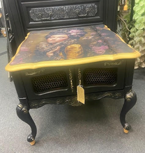 Black Table with Lady