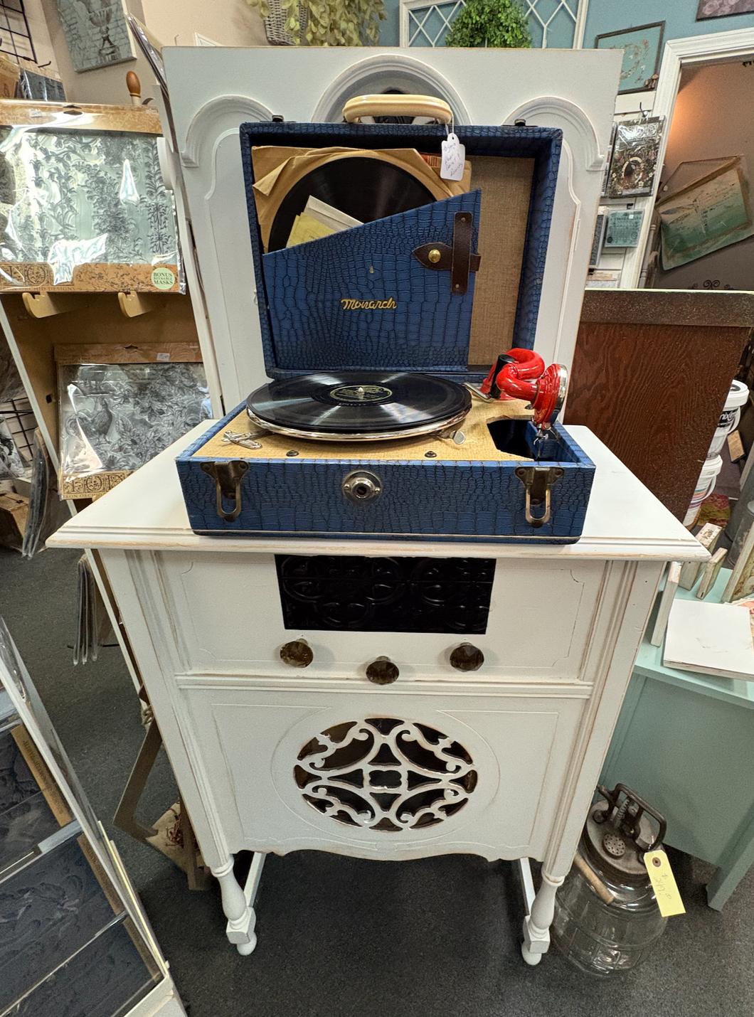Monarch Vintage Record Player and Cabinet