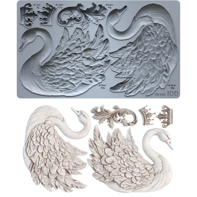 Swans IOD Decor Mould (6″x10″)