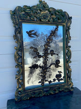 Black & Green Dresser with Mirror