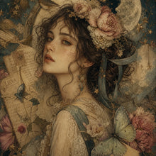 Moonflower - Mint Decoupage Paper