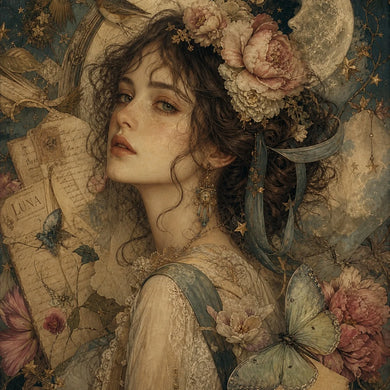 Moonflower - Mint Decoupage Paper