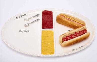 Burger and Hot Dog Platter Set