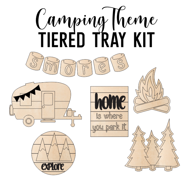 Camping Theme - Tiered Tray DIY Kit