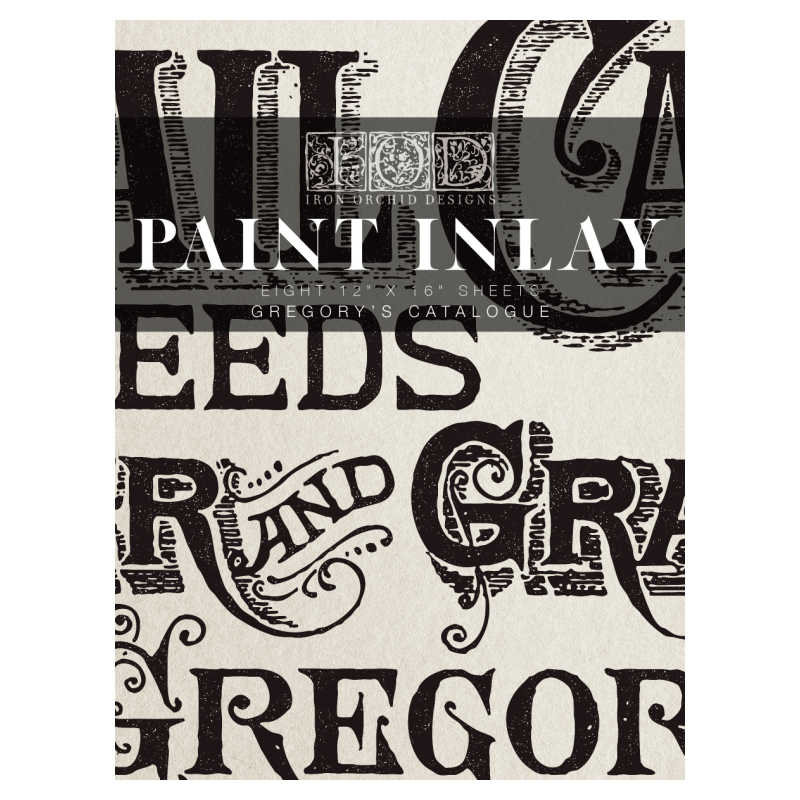 IOD Paint Inlay Gregory's Catalogue (12″X16″ 8 SHEET PAD)