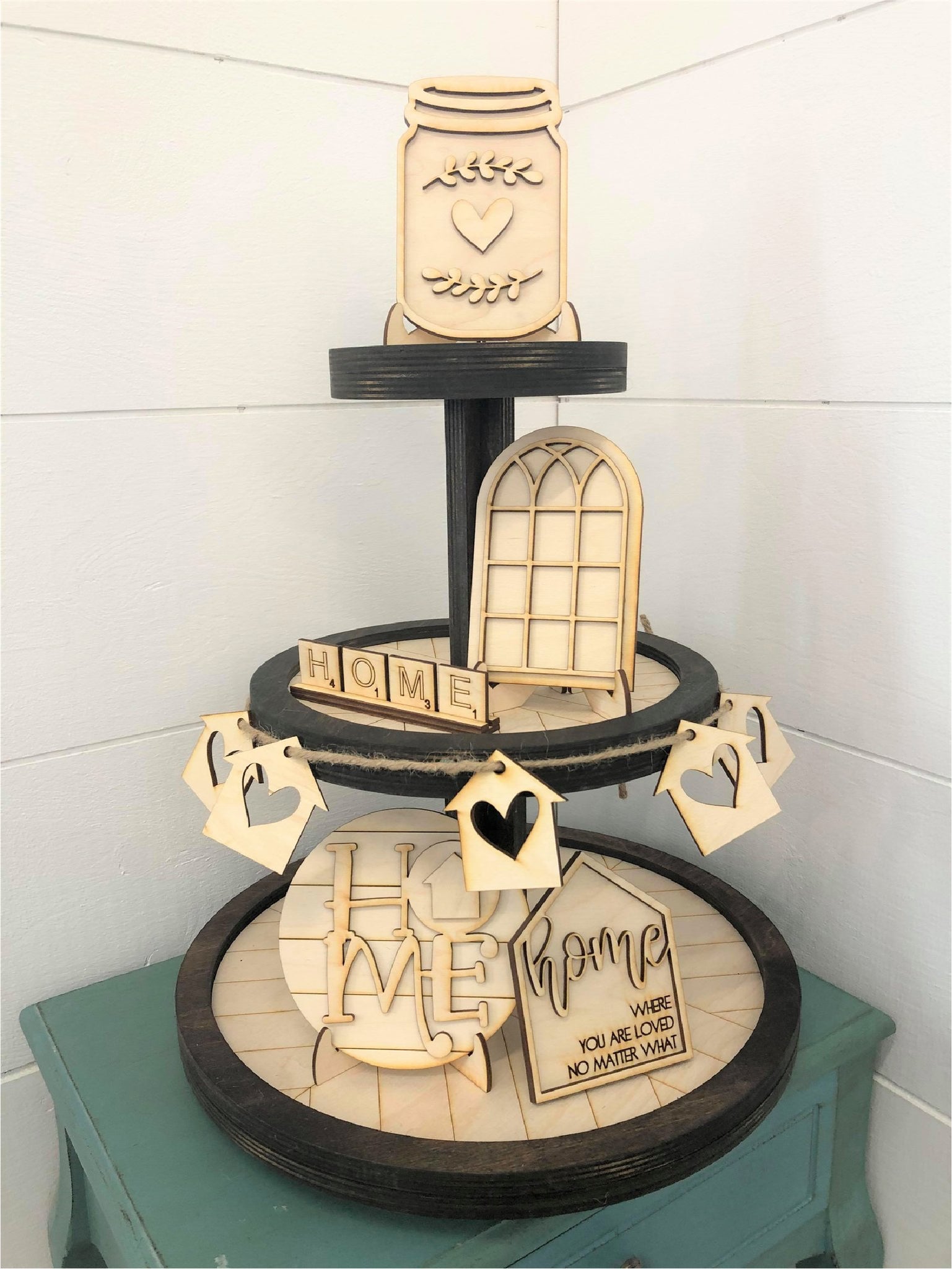 Home Theme Tiered Tray DIY Kit Raggs to Riches