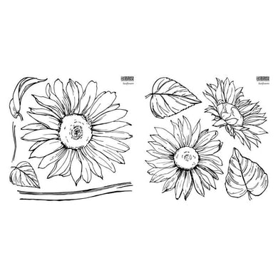 Sunflower IOD Decor Stamp (12″X12″) 2 Sheet Set - with Masks