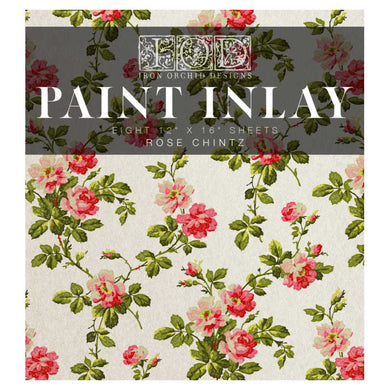 IOD Paint Inlay Rose Chintz (12″X16″ 8 SHEET PAD)