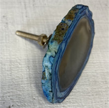 Blue Mineral Rock Knob