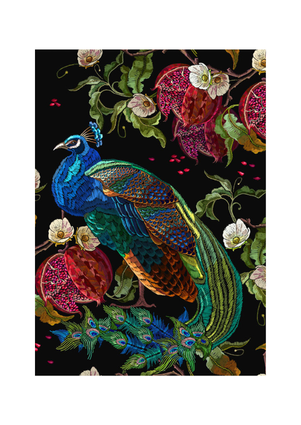 Peacock Mint Decoupage Papers