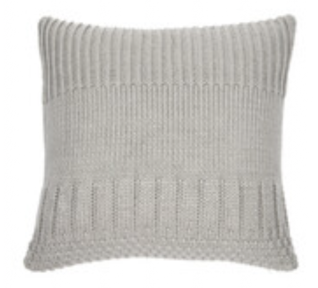 Baba Knit Soft Grey European Pillow