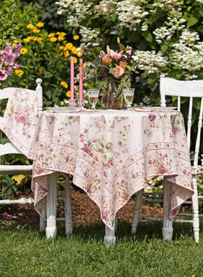Cottage Rose Tablecloth 36